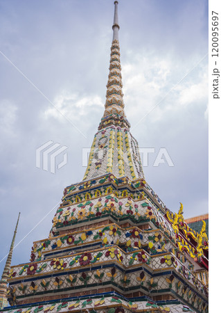 asia travel concept with old pagoda in thailand temple asia travel concept with old pagoda in thailand temple 120095697