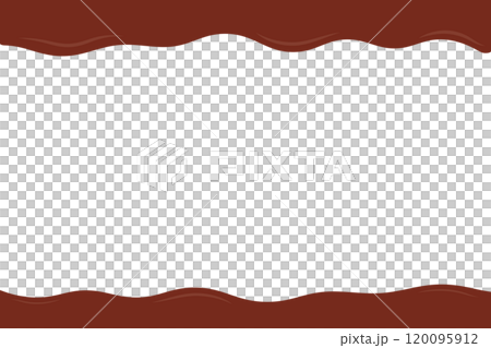 とろけるチョコのフレームイラスト とろけるチョコのフレームイラスト 120095912