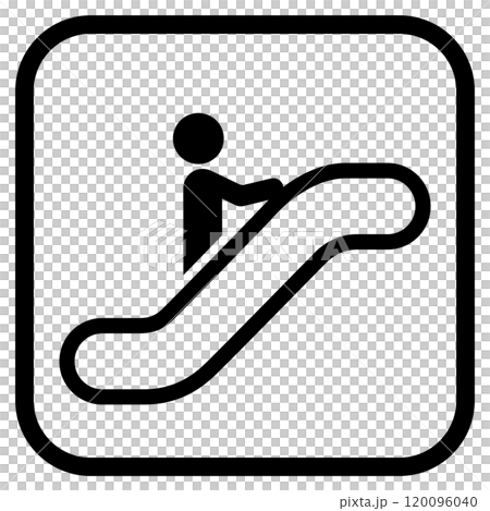 エスカレーターのアイコン エスカレーターのアイコン 120096040