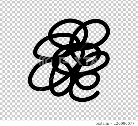 ごちゃごちゃとした線のイラスト　ベクター 120096077