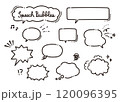 手描きのシンプルな黒い吹き出しのセット 120096395