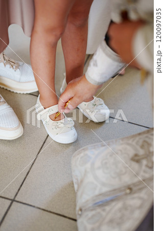 The priest performs chrismation at the sacrament of baptism. The priest performs chrismation at the sacrament of baptism. 120097035
