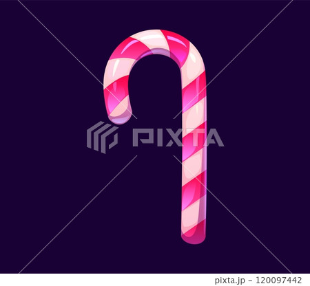 Cartoon valentine candy cane sweets, lollypop, confectionery featuring glossy swirl pattern in shades of pink and white. Vector Holiday party dessert. Playful romantic treat for valentines day event Cartoon valentine candy cane sweets, lollypop, confectionery featuring glossy swirl pattern in shades of pink and white. Vector Holiday party dessert. Playful romantic treat for valentines day event 120097442