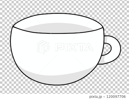 A simple shallow mug with a solid color A simple shallow mug with a solid color 120097706
