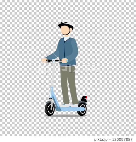 騎電動踢板的男人 120097887