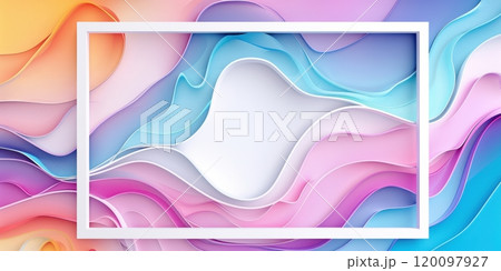 Colorful Abstract Background with Paper Cut Layers 120097927