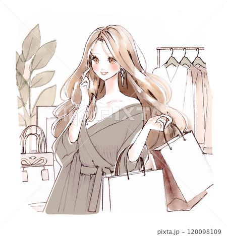 女性・女の子のイラスト素材 女性・女の子のイラスト素材 120098109