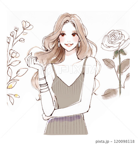 女性・女の子のイラスト素材　 120098118
