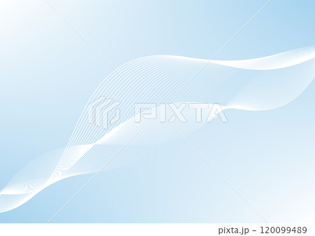 Blue and white abstract background with flowing design. Vector Illustration 120099489