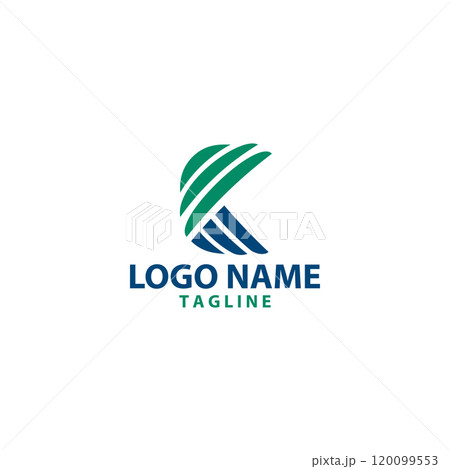 abstract letter K vector logo design 120099553