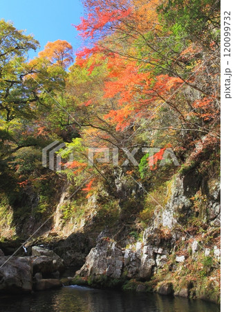 秋の天ヶ谷渓谷(大分県九重町・縦構図) 秋の天ヶ谷渓谷(大分県九重町・縦構図) 120099732