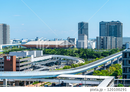 【東京都】豊洲市場周辺の都市風景 120100291