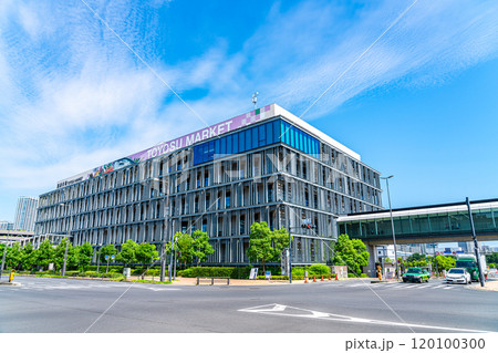 【東京都】爽やかな青空が広がる豊洲市場 120100300