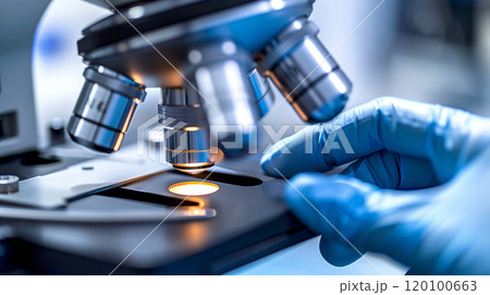 Scientist Examining Sample Data for In-Depth Research Insights 120100663