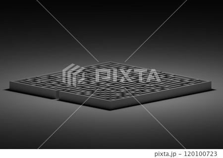 3D Gray square maze 120100723