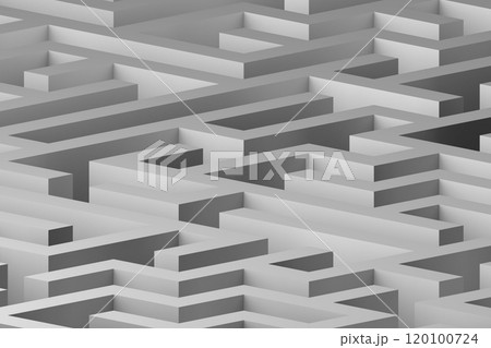3D Gray square maze 3D Gray square maze 120100724
