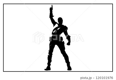 Stylish silhouettes of cosplay, illustration cosplay Stylish silhouettes of cosplay, illustration cosplay 120101976