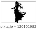 Stylish silhouettes of cosplay, illustration cosplay Stylish silhouettes of cosplay, illustration cosplay 120101982