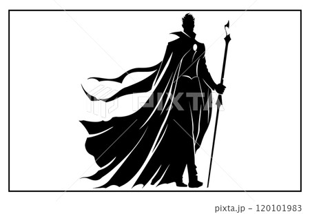 Stylish silhouettes of cosplay, illustration cosplay 120101983