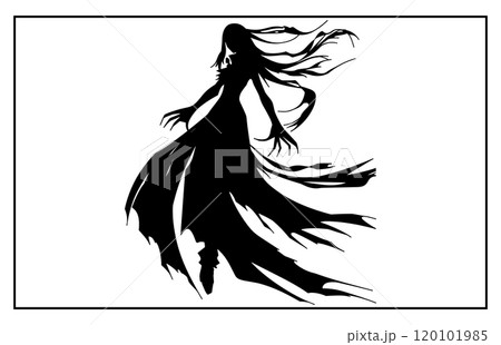 Stylish silhouettes of cosplay, illustration cosplay 120101985