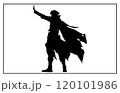 Stylish silhouettes of cosplay, illustration cosplay Stylish silhouettes of cosplay, illustration cosplay 120101986