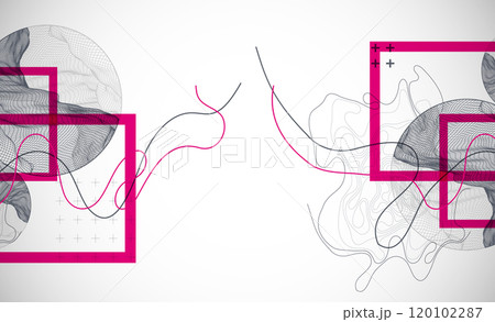 Abstract art wireframe background. Modern...のイラスト素材 [120102287] - PIXTA