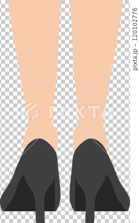 Illustration of a woman's legs wearing high heels 120102776