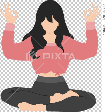 瑜伽婦女的例證 120102782