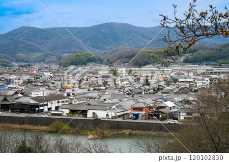 【重要伝統的建造物群保存地区】矢掛宿 嵐山公園から見た春の宿場町8 岡山県小田郡矢掛町 【重要伝統的建造物群保存地区】矢掛宿 嵐山公園から見た春の宿場町8 岡山県小田郡矢掛町 120102830