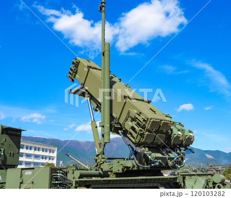 展示される航空自衛隊のパトリオットミサイル PAC-3 展示される航空自衛隊のパトリオットミサイル PAC-3 120103282