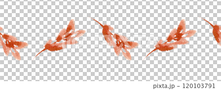 Terracotta watercolor seamless border of fall plants isolated. Leaf banner in soft rust autumn tones. Minimalist pattern of branches in warm brown hand painted background. Burnt umber nature texture. Terracotta watercolor seamless border of fall plants isolated. Leaf banner in soft rust autumn tones. Minimalist pattern of branches in warm brown hand painted background. Burnt umber nature texture. 120103791