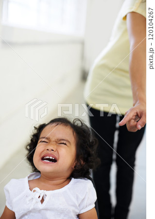 Time to think about what you did. A little girl being scolded for being naughty. Time to think about what you did. A little girl being scolded for being naughty. 120104267