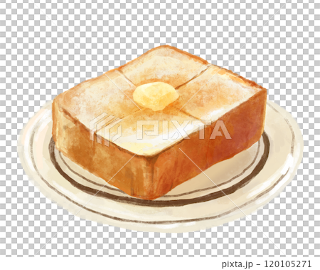 手繪厚片奶油吐司 手繪厚片奶油吐司 120105271