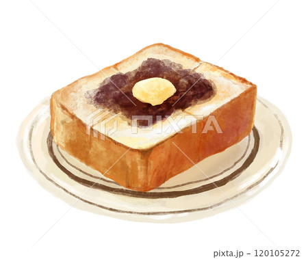 手描きのあんバタートースト 120105272