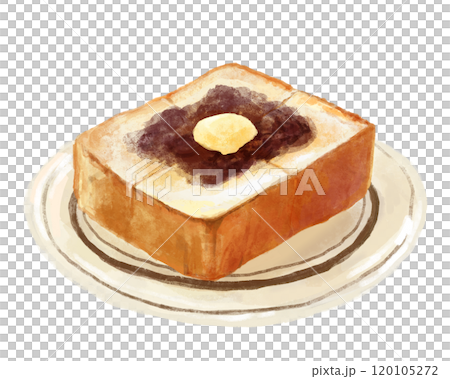 手描きのあんバタートースト 120105272