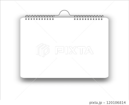 Cover Wall calendar mock up on a gray background. High resolution. 120106814