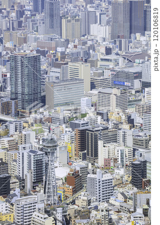 あべのハルカス展望台から見ることができる大阪の都市風景 あべのハルカス展望台から見ることができる大阪の都市風景 120106819