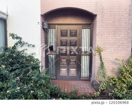 old entrance house with plants in Japan 120106968