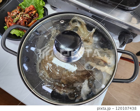 korea seafood. webfoot octopus, short arm octopus korea seafood. webfoot octopus, short arm octopus 120107438