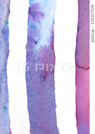 Gentle Multicolor Watercolour Paint on a White Background Drips and Lines 120107526