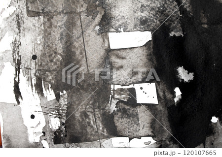 Thick Black and White Ink and Paint Splatters and Lines Abstract Background Thick Black and White Ink and Paint Splatters and Lines Abstract Background 120107665