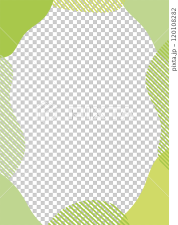 流體形狀抽象流行框架綠色黃色液體抽象 120108282