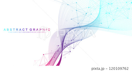 Global network connection banner design template. Header social network communication in the global business concept. Big data visualization. Internet technology 120109762