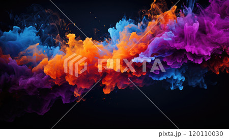 Explosive color burst, abstract representation of Holi festival excitement 120110030