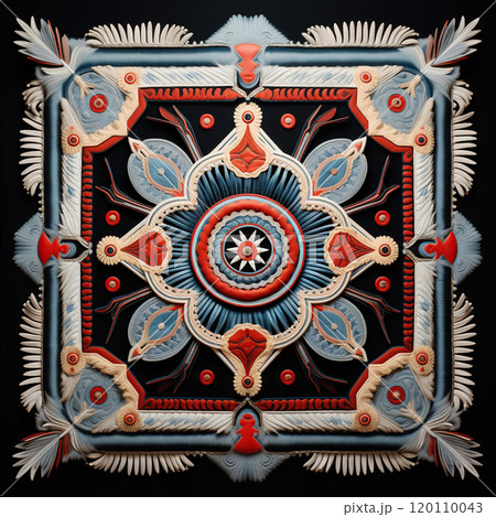 Native American eskimo traditional pattern ethnic design background 120110043