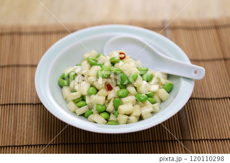 マコモダケと枝豆の炒めもの マコモダケと枝豆の炒めもの 120110298