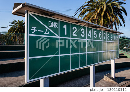 野球スコアボード　試合を彩る重要な演出素材 120110512