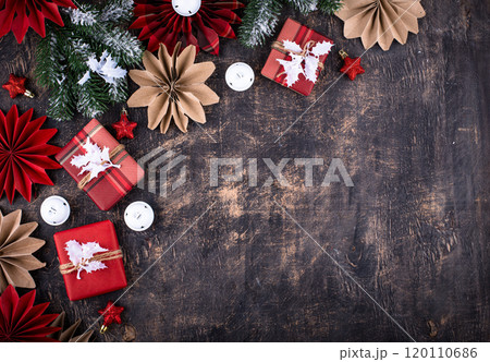 Scandinavian style Christmas paper decoration 120110686