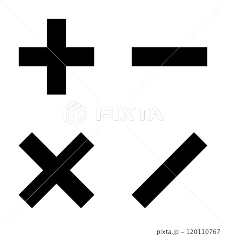四則演算の記号のアイコン 四則演算の記号のアイコン 120110767