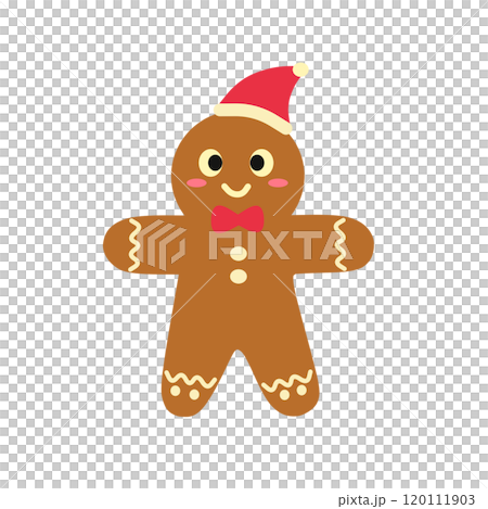 Cute gingerbread man with hat Cute gingerbread man with hat 120111903